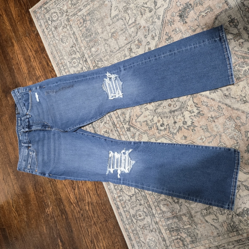 Womens American Eagle Curvy Skinny Kick Jesns 14 Reg